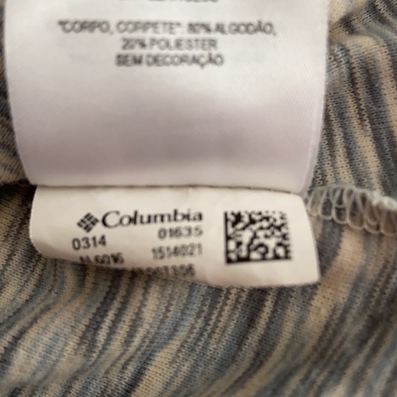 Columbia Size Medium Gray White Cowl Neck Space Dye Pullover Hoodie: 4175 - Picture 9 of 10